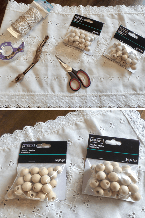 DIY Wooden Bead Garland Supplies